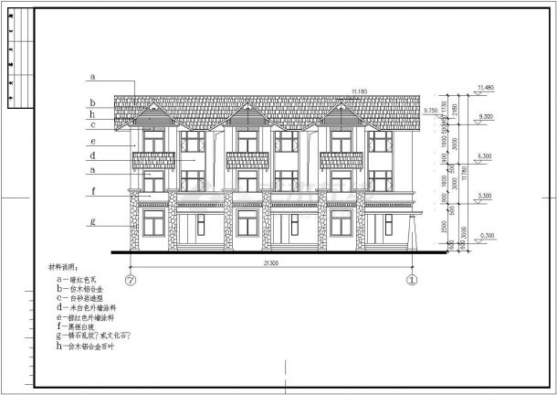 3层独立别墅建筑设计平剖面CAD参考大祥图-图二