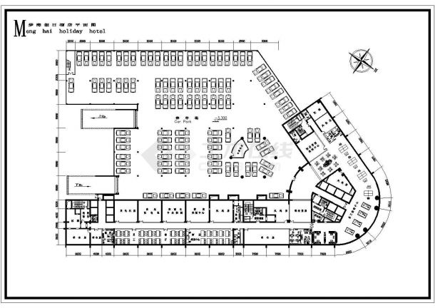 某假日酒店建筑施工CAD详图-图一