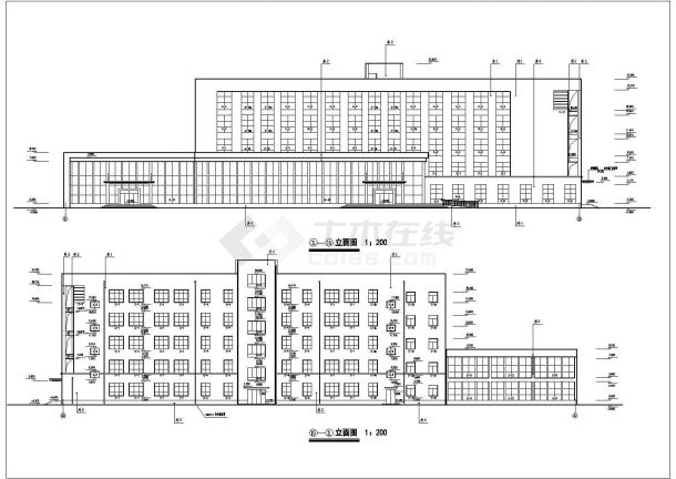 某地五层框架结构办公楼建筑施工图-图二