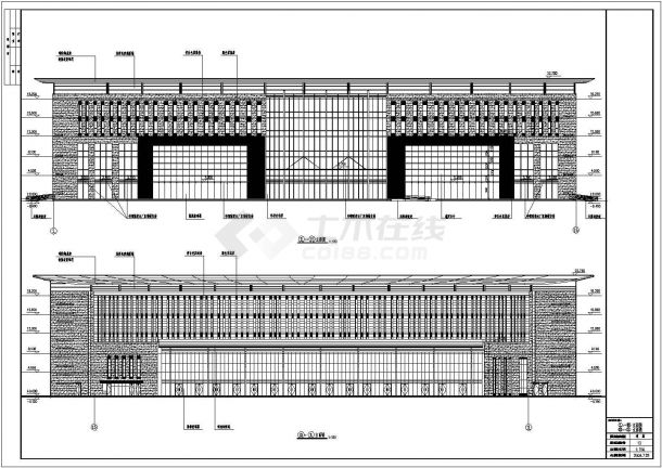 某地四层框架结构客运站建筑施工图纸-图一
