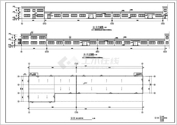 某公用厂房建筑设计图（共7张）-图一