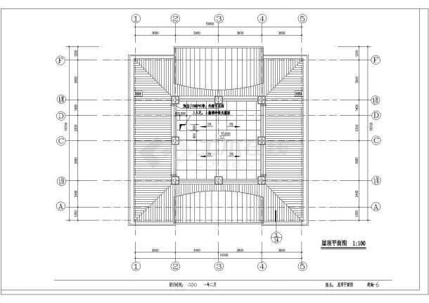 某5层私宅建筑施工CAD图纸-图二