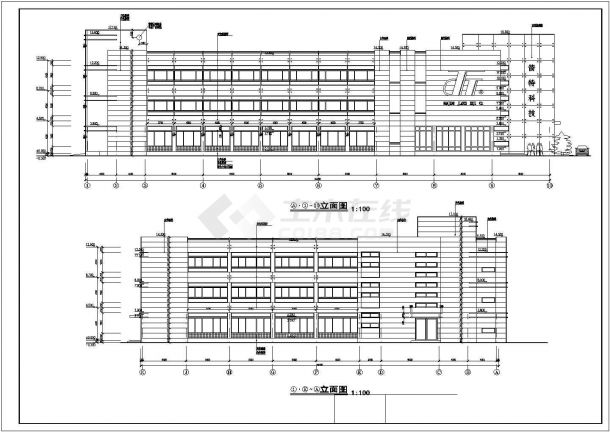某框架厂房结构建筑设计图纸（共7张）-图二