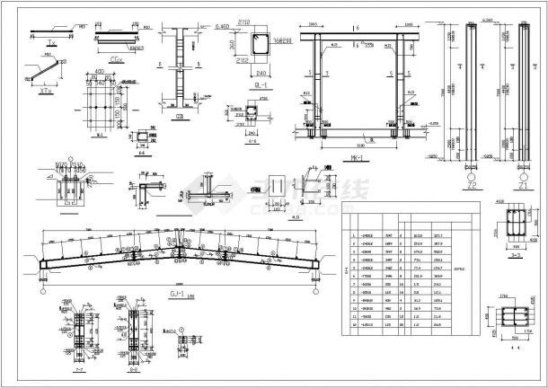 某排架结构厂房CAD示意图-图二