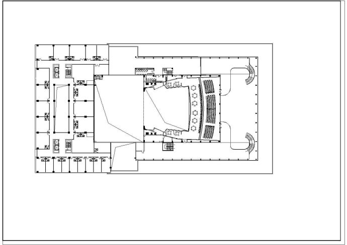 某文化中心演艺厅装修设计CAD图_图1