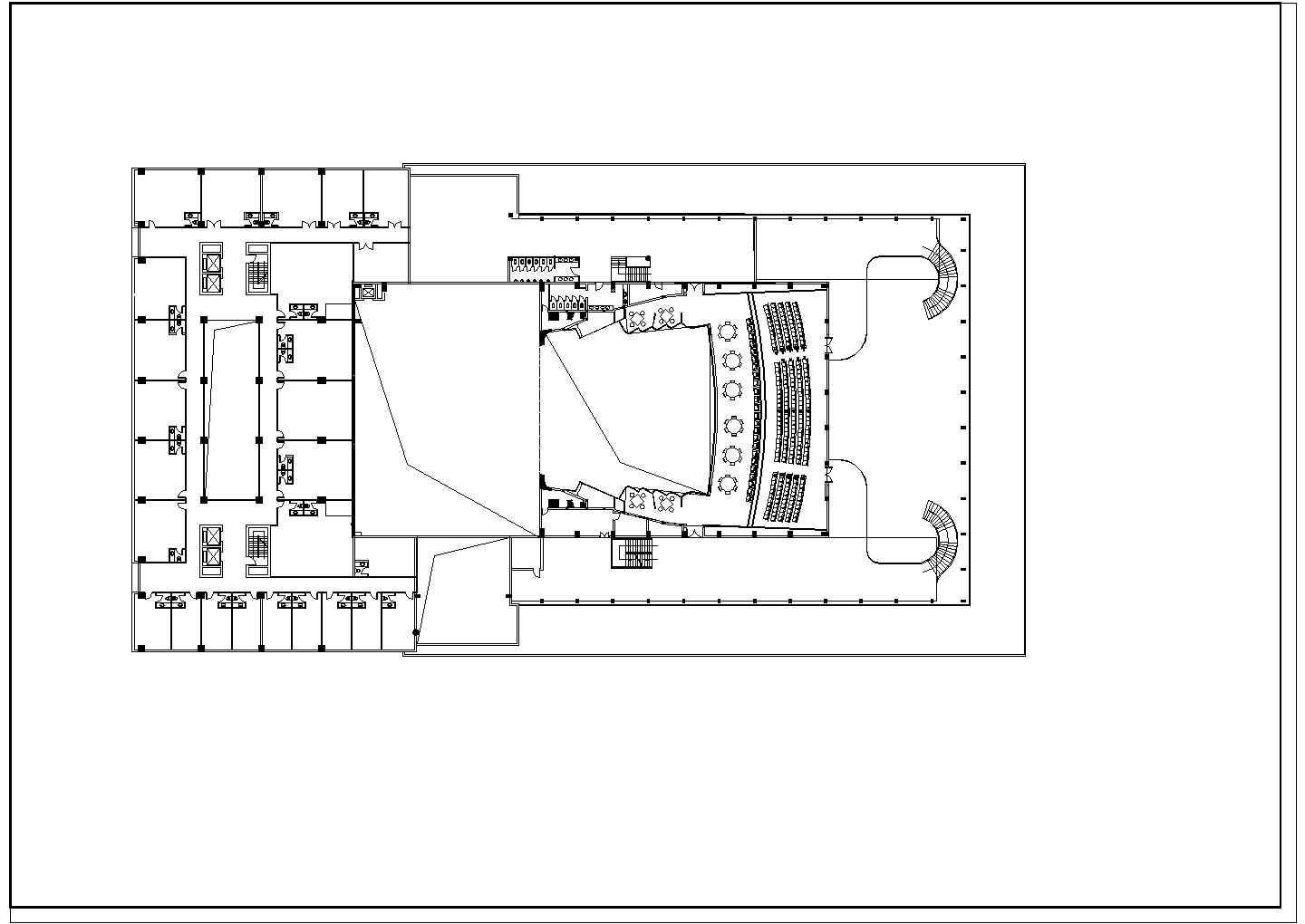 某文化中心演艺厅装修设计CAD图