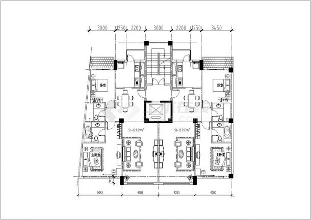 山东某高层住宅建筑设计CAD参考图-图二