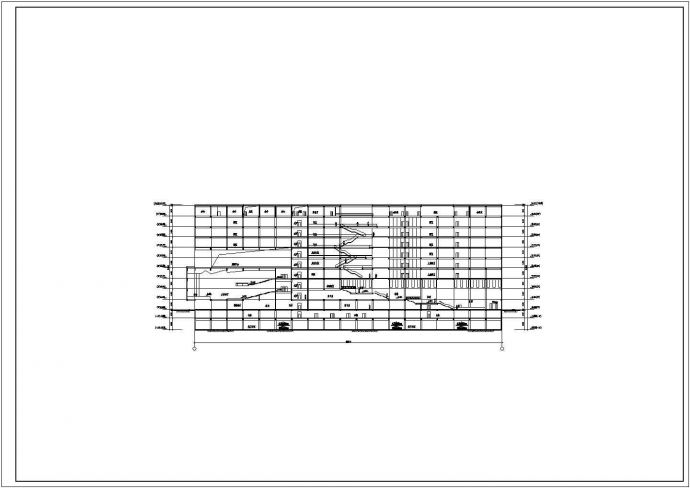 【北京】十层框架结构图书馆建筑设计方案图_图1