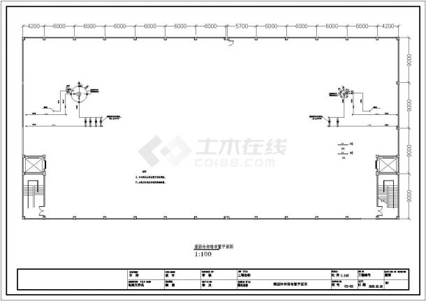 工厂生产车间及办公室中央空调设计图纸-图二