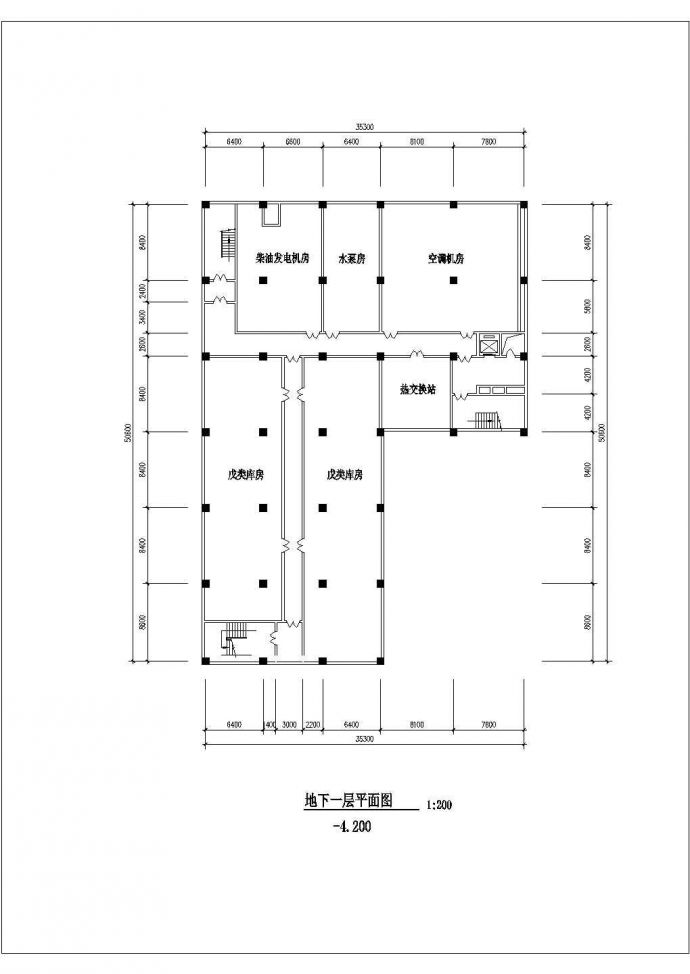 某高层商场建筑设计平面施工图_图1