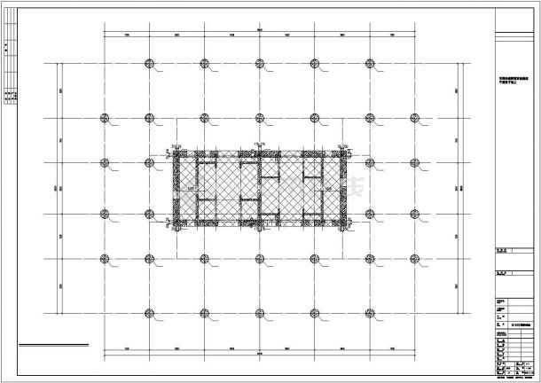 某54层办公楼下部钢骨部分结构设计图-图一