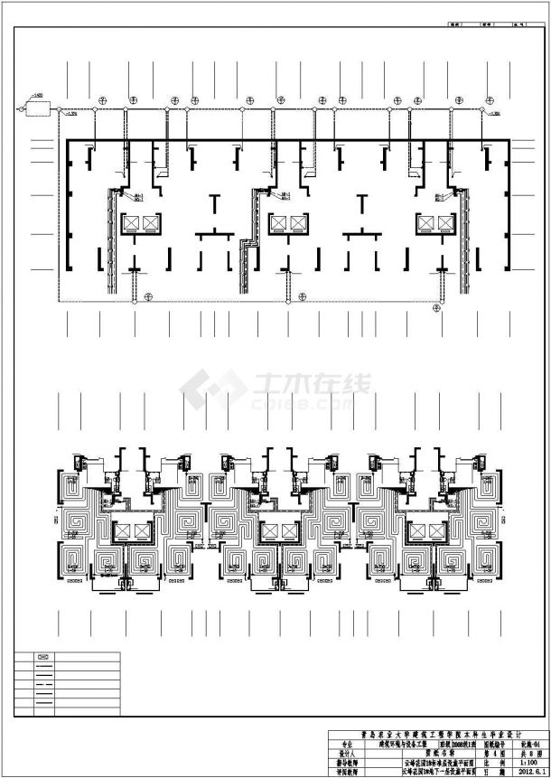 [山东]高层住宅建筑地暖系统设计图纸-图一