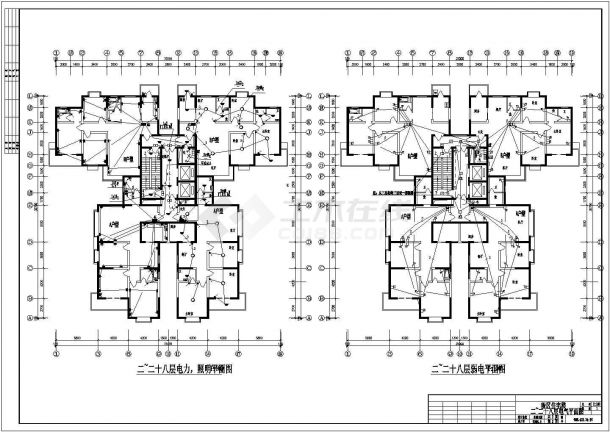 全套住宅楼电气施工图（共7张）-图一
