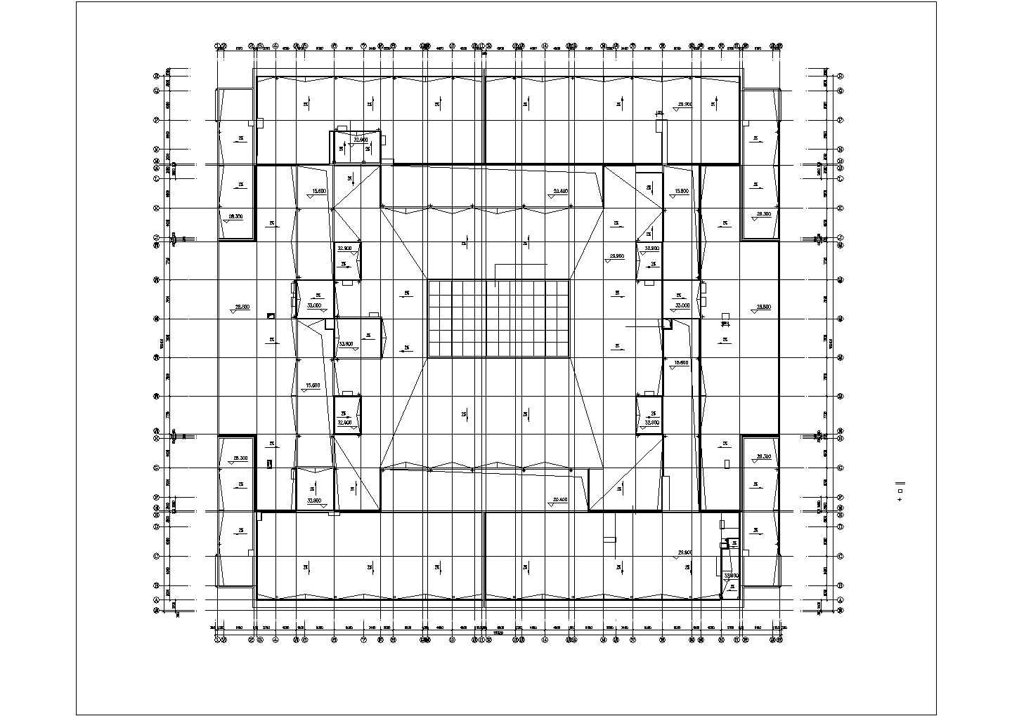 某市某大型超市建筑设计图（共13张）