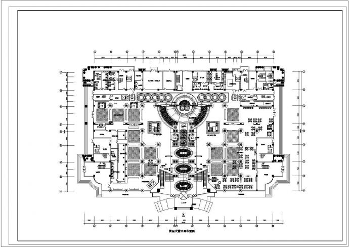 大型假日酒店广场建筑设计cad图纸_图1