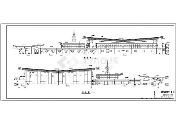 某岸边取水泵站建筑设计图（共11张）-图二