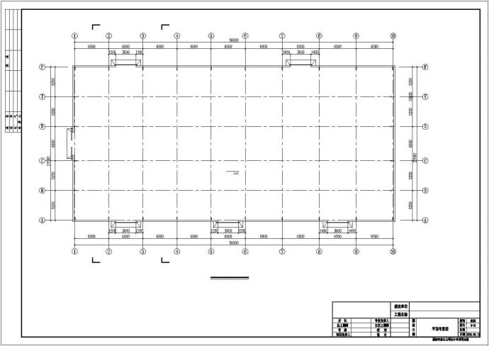 某地方区域汽车公司钢结构厂房CAD参考图_图1