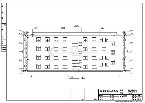 某县城镇派出所办公楼建筑设计施工图纸-图二