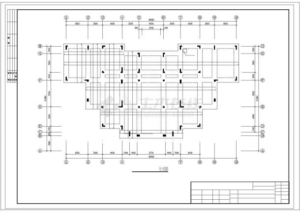 某三层别墅结构平立剖面CAD布置图-图二