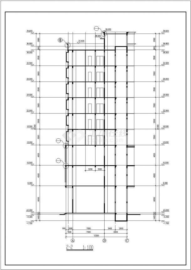 某多层商务酒店建筑设计施工全套参考CAD详图-图一