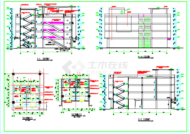 大型商场建筑设计全套CAD施工图-图二