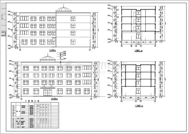 某地区某公司宿舍建筑设计图（共7张）-图一