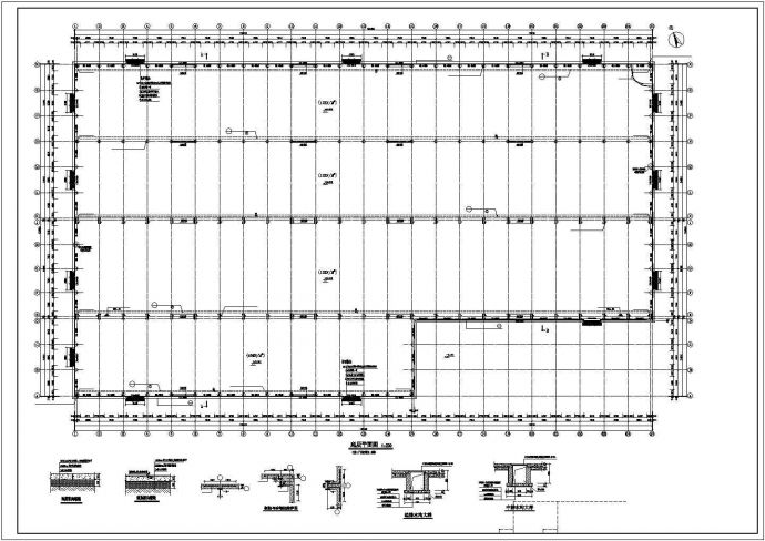 [江苏]四联跨单层钢结构厂房结构施工图（含建筑）_图1