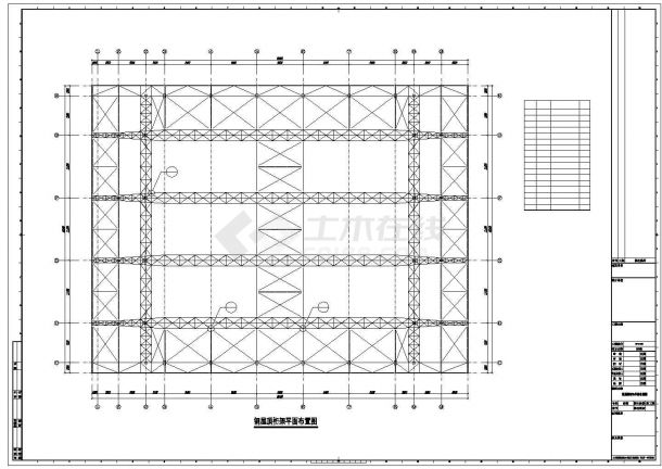 [江苏]单层钢桁架结构体育馆结构施工图-图一