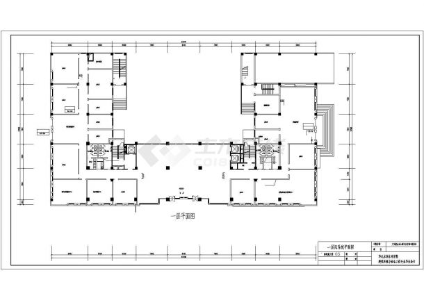 某十五层办公楼地源热泵空调设计图纸-图一