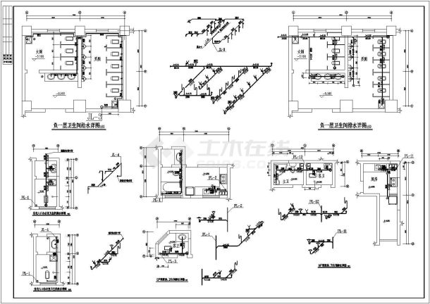 某十七层高层住宅楼给排水施工图纸-图二