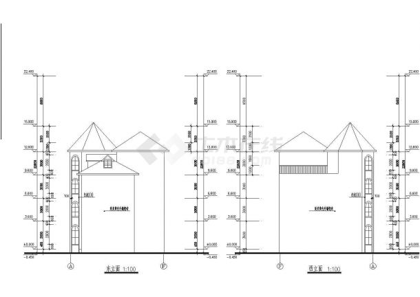 比较受欢迎的复式别墅建筑施工图纸（含建筑设计说明）-图一