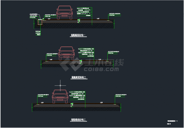 某地区市政道路结构设计详细图纸-图一