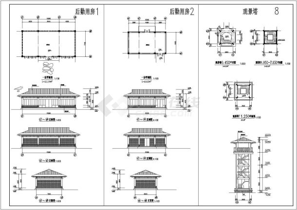 温泉浴场CAD示意图-图一