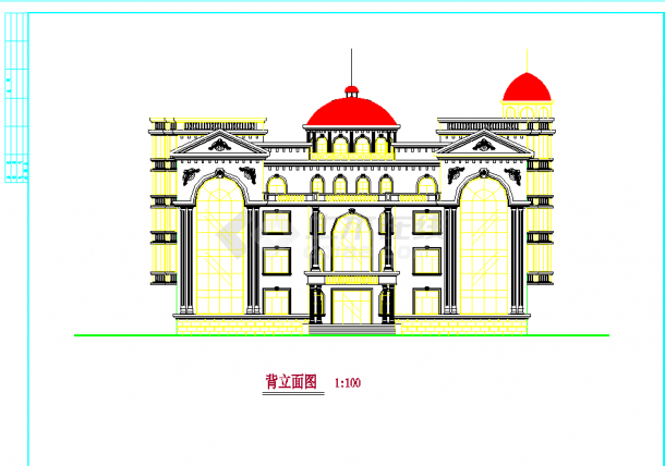 某4层花园联体别墅建筑施工图-图二