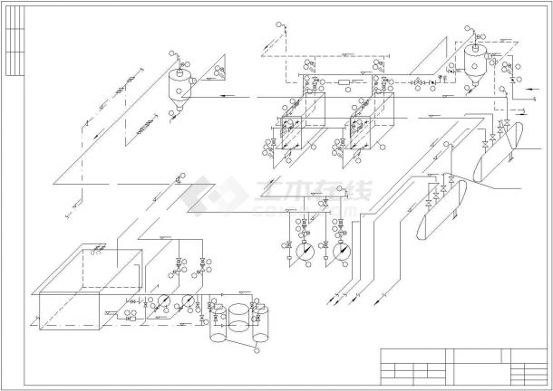 多个工程项目热力站CAD设计图纸-图二