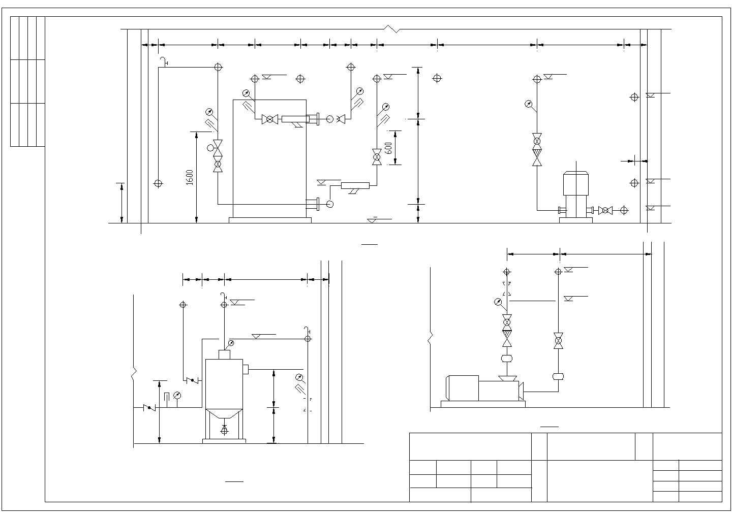 多个工程项目热力站CAD设计图纸
