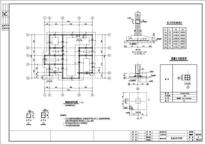 某地区小别墅带阁楼结构设计施工图纸_图1