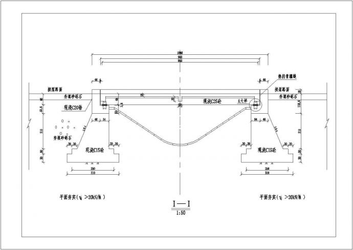水利工程技施阶段某农桥结构钢筋图_图1