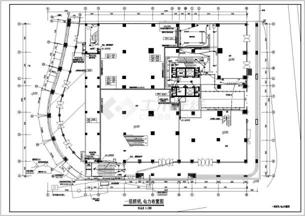 一栋25层的综合楼电气设计施工图（强电）-图一