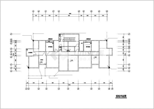 高层住宅楼电气设计CAD布置图-图一