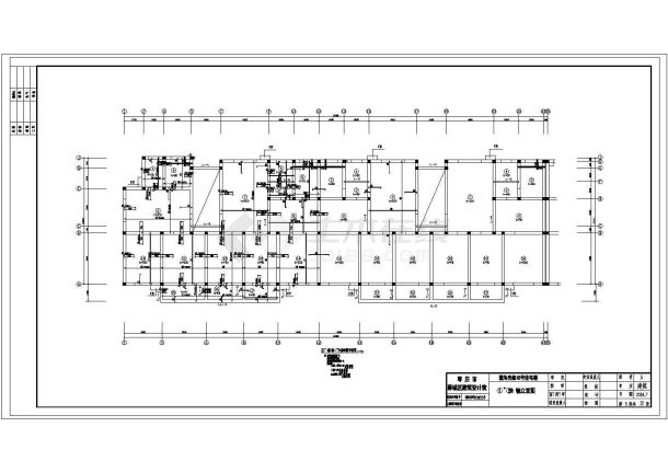 青岛市某6层住宅楼结构施工CAD布置图-图二