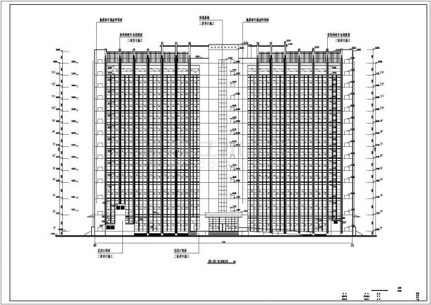 某地13层框剪结构酒店建筑设计方案图-图二