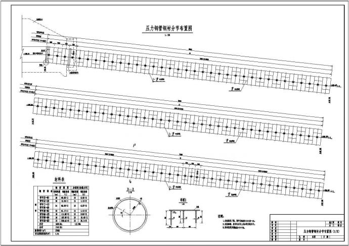 某处的压力钢管施工图阶段的设计图_图1