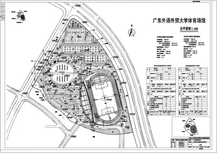 某外贸大学体育场馆规划设计图_图1