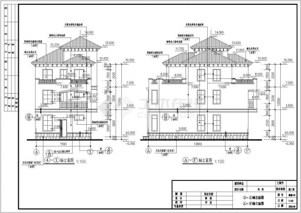 某农村三层框架结构简欧风格别墅建筑设计施工图-图二