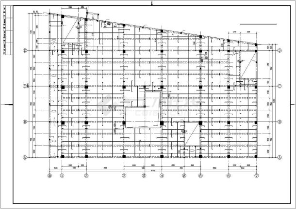 某商场结构施工建筑图-图二