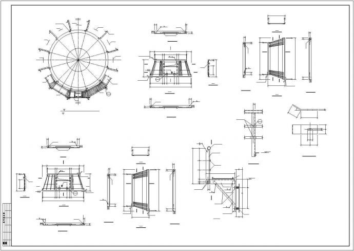 某120米高钢筋混凝土烟囱结构图纸_图1