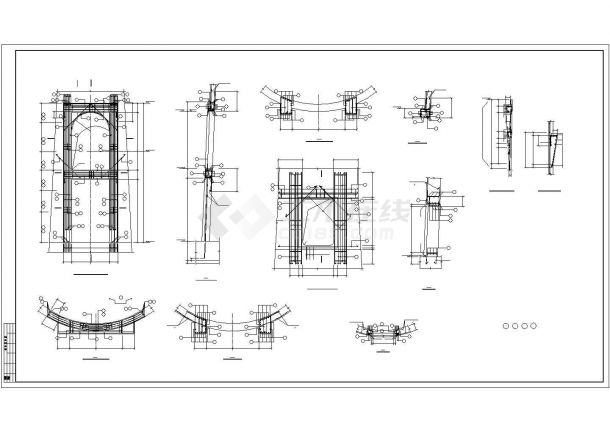 某120米高钢筋混凝土烟囱结构图纸-图二