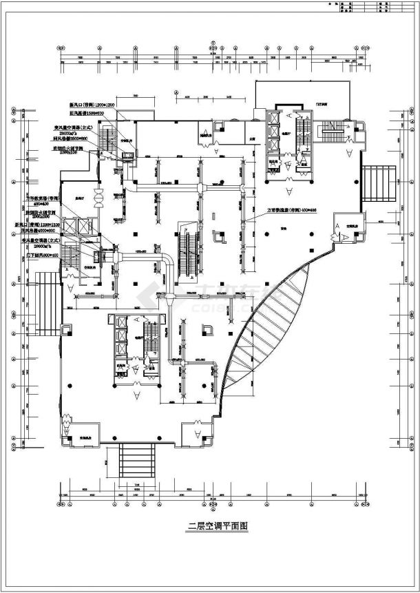 某地区商场中央空调设计图-图二