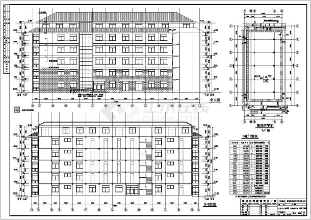 某地6层框架结构宿舍楼建筑设计扩初图-图二